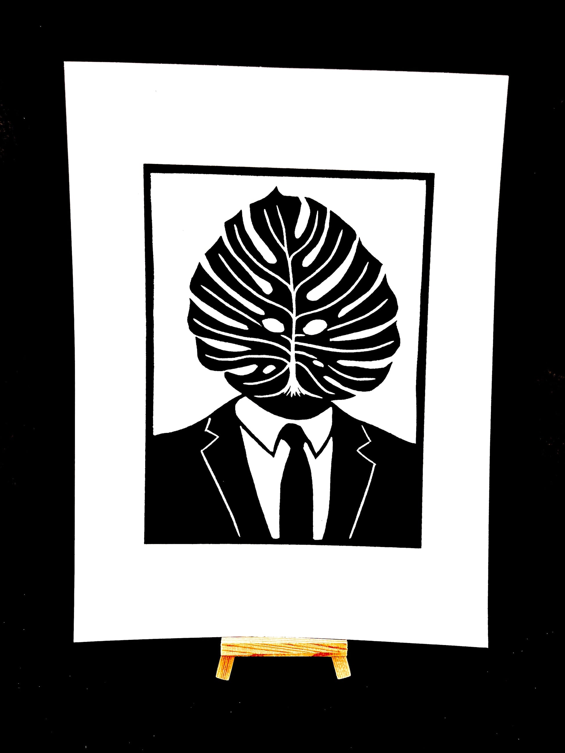 Monsieur Monstera - Screen Print - Arts & Crafts