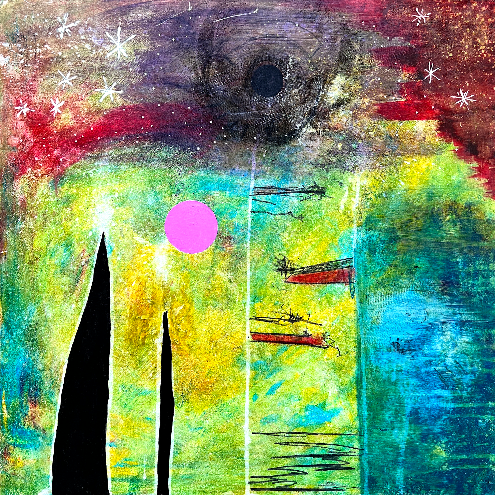 New Growth - 24x24’’ original painting on wood panel 2025 - Arts & Crafts