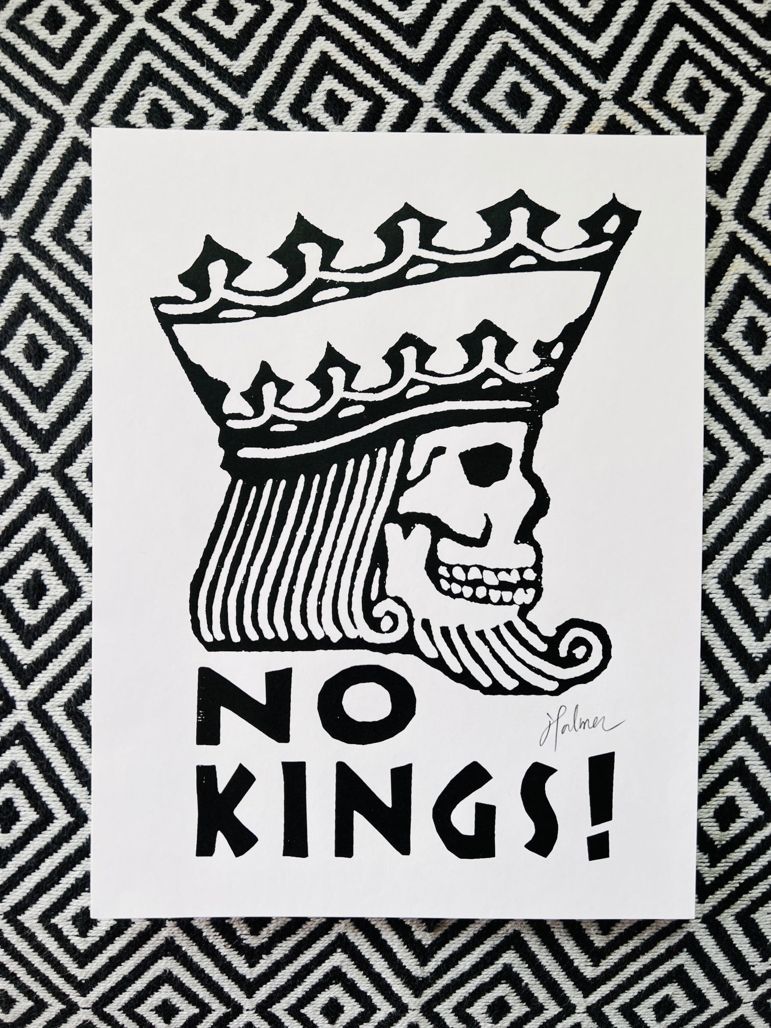 NO KINGS! (8.5 x 11’’) screen print - Prints