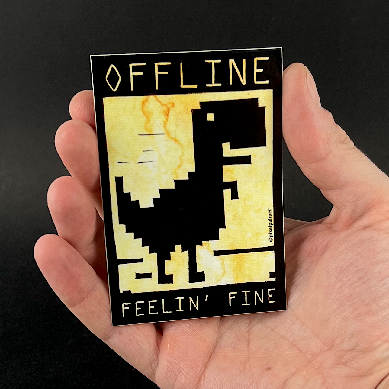 Offline Feelin’ Fine - sticker - Arts & Crafts