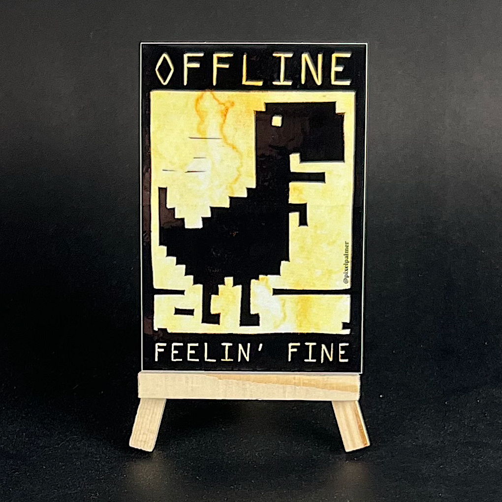 Offline Feelin’ Fine - sticker - Arts & Crafts
