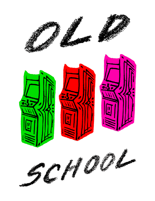 Old School / Arcade (8.5 x 11’’) color print - Arts & Crafts