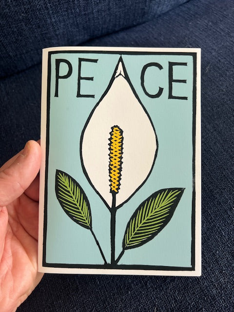 Peace Lily - Greeting Card w/ envelope blank inside 5x7’’ - Greeting Card