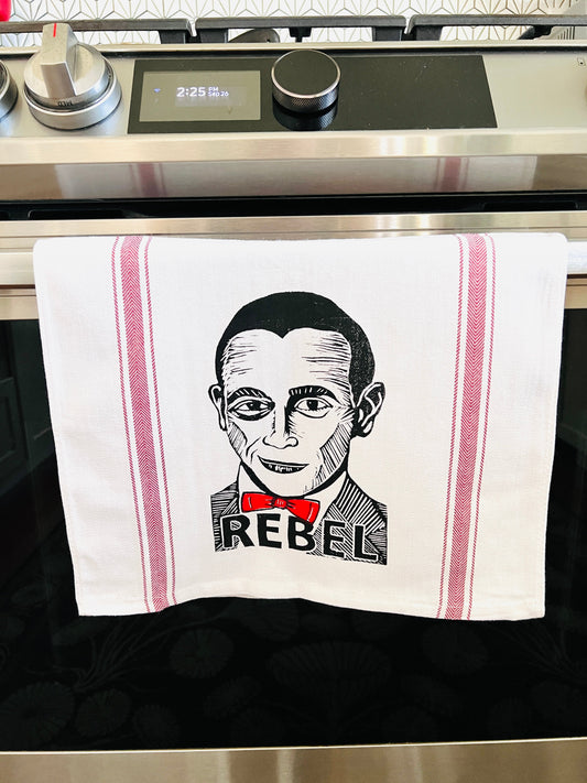 Pee-wee Herman REBEL - tea towel all cotton kitchen cooking baking food - Towel
