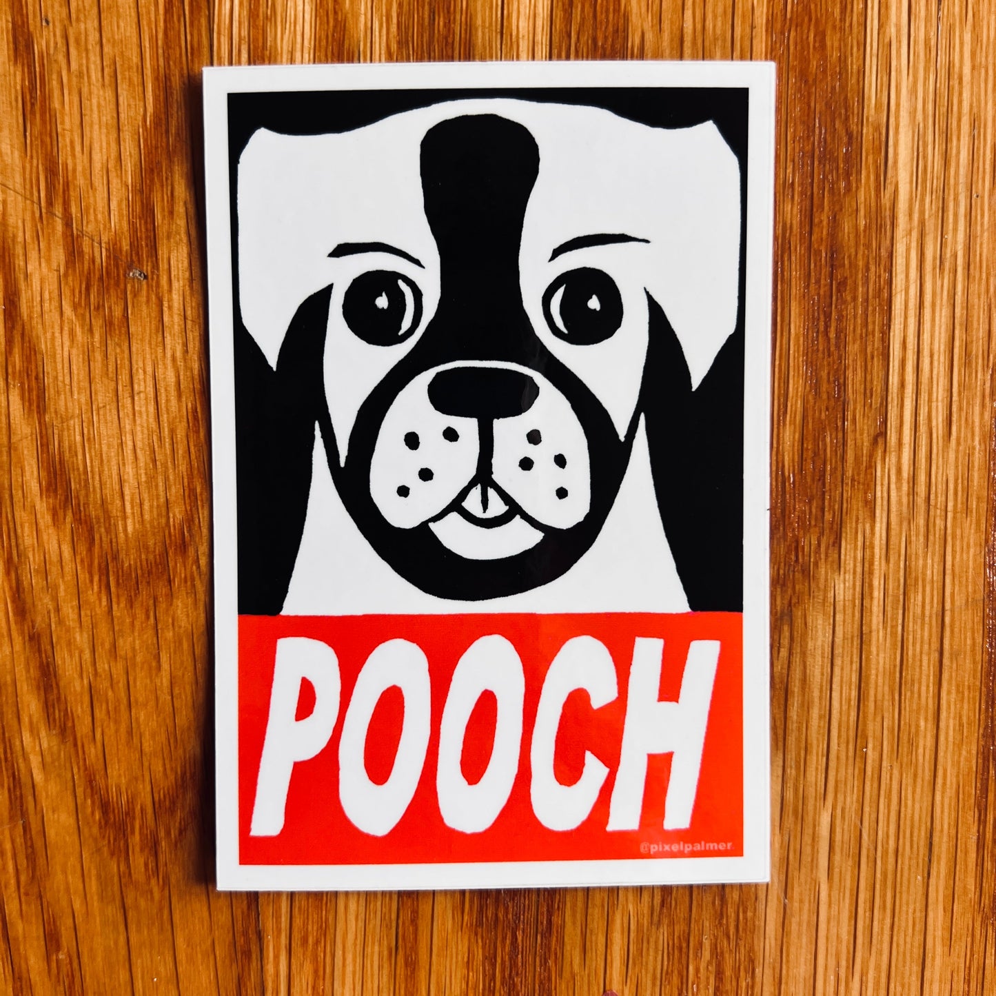 POOCH 2.75 x 4’’ glossy vinyl sticker from Pixel Palmer - Prints