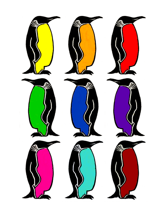 Pride March of the Penguins (8.5 x 11’’) color print - Arts & Crafts