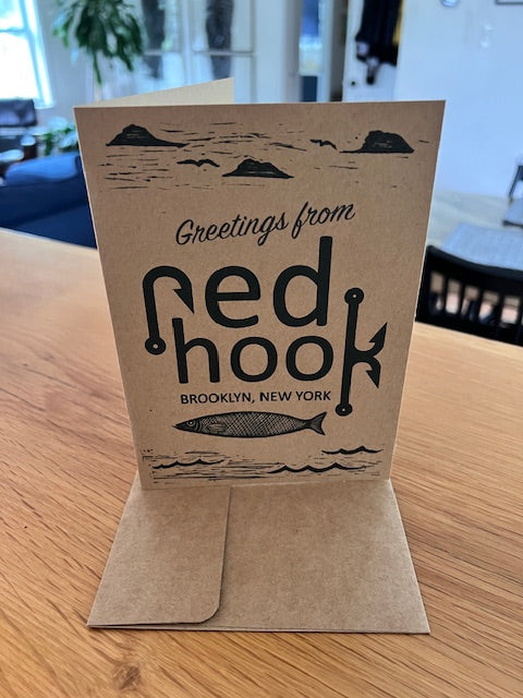 Red Hook - Brooklyn NY (Kraft) - Greeting Card w/ envelope blank inside - Greeting Card