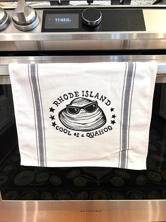 Rhode Island - Cool as a Quahog - tea towel all cotton kitchen (Copy) - Towel