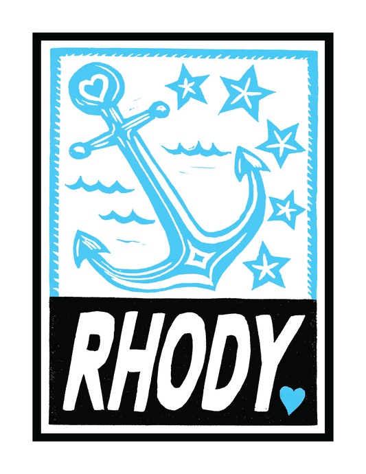 Rhody Anchor Star / Rhode Island (8.5 x 11’’) color print - Arts & Crafts