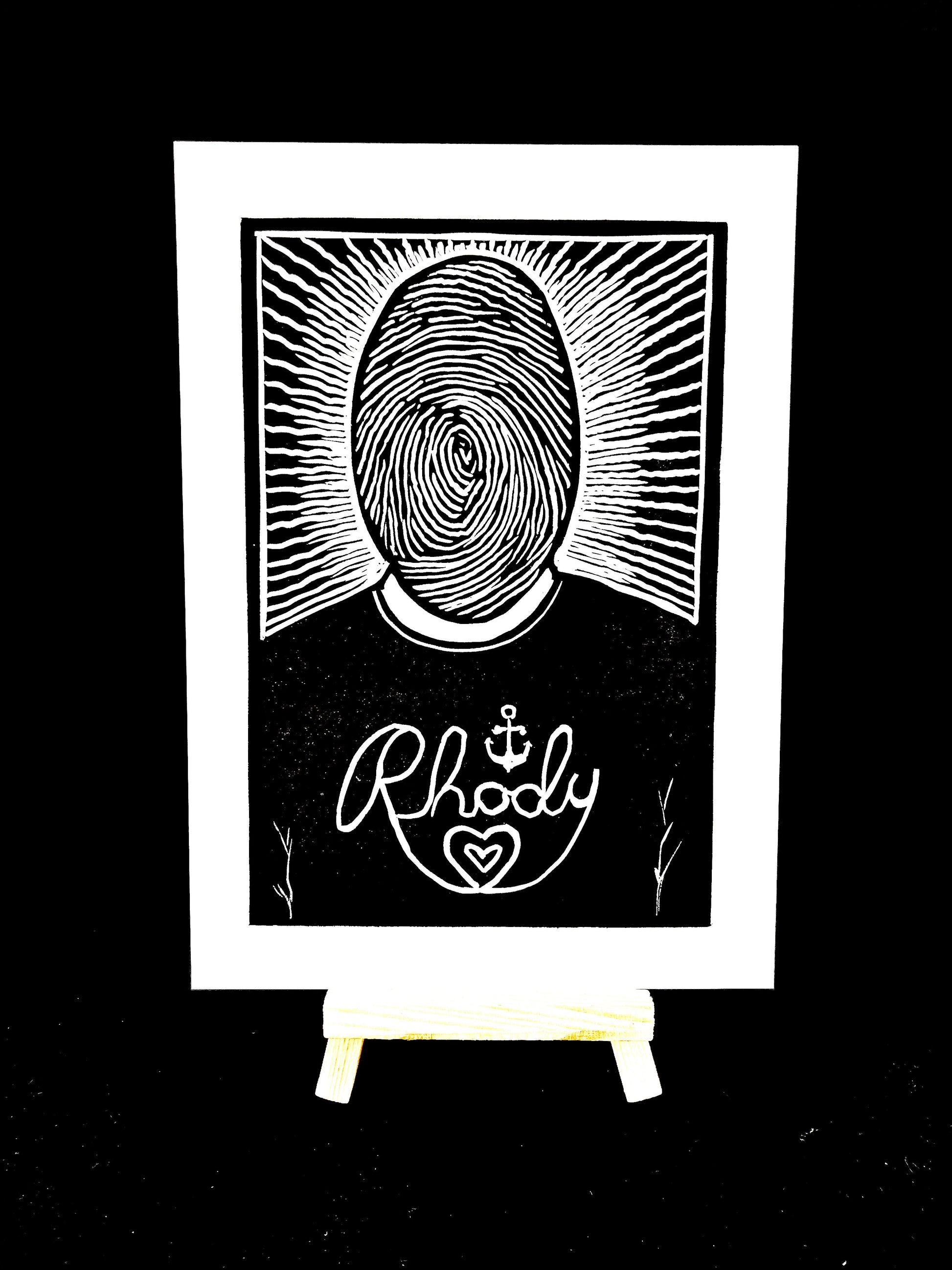 Rhody Fingerprint Portrait - Arts & Crafts