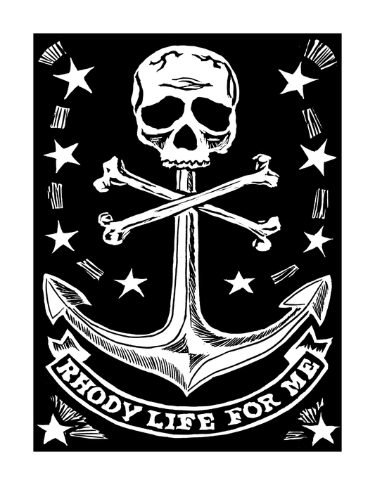Rhody Life For Me / Pirate Flag / Rhode Island (8.5 x 11’’) color print - Arts & Crafts