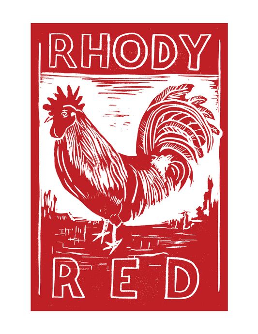 Rhody Red / Rhode Island (8.5 x 11’’) color print - Arts & Crafts