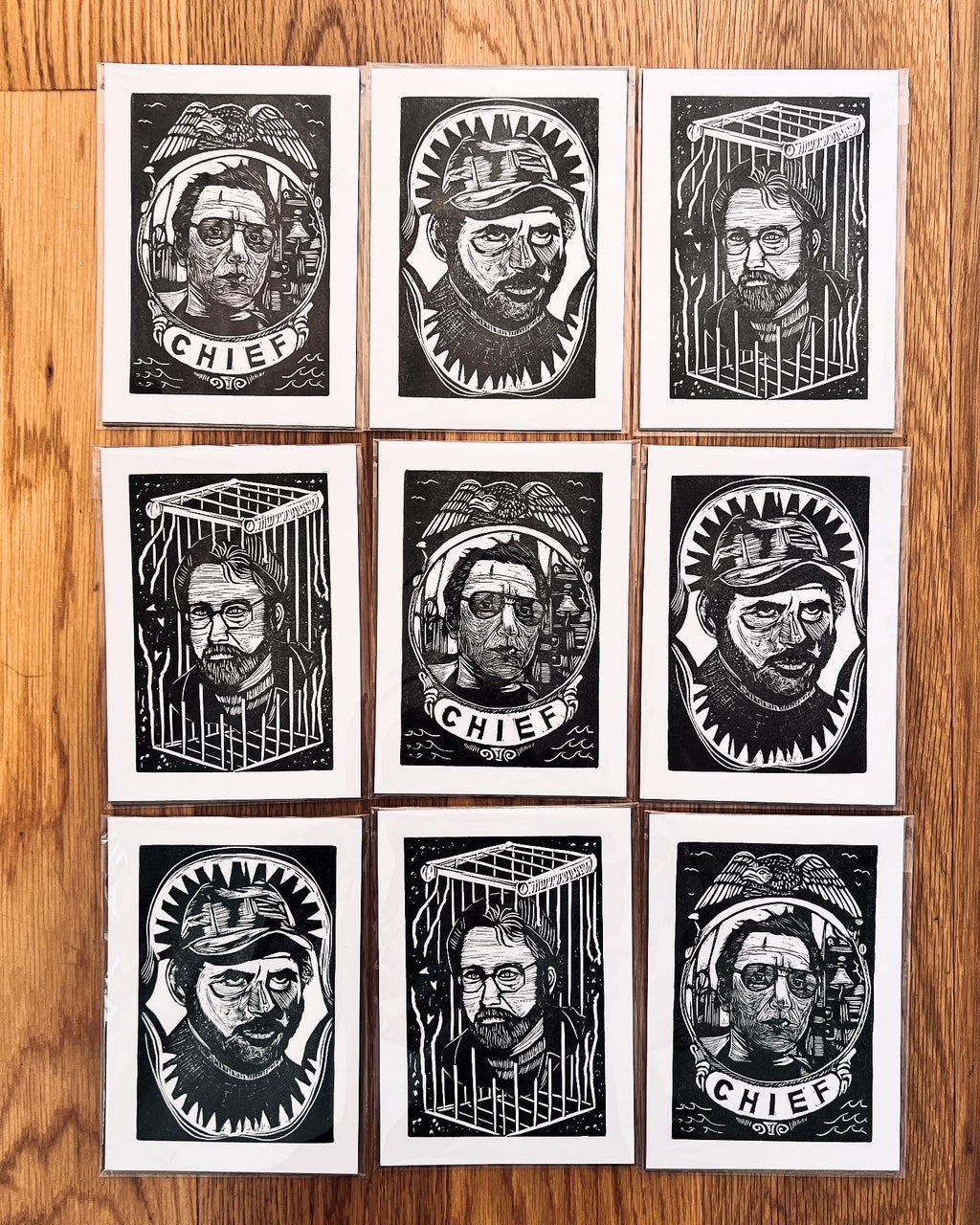 Robert Shaw as Quint in JAWS - Prints