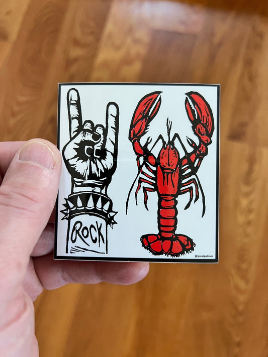 Rock Lobster - sticker 3’’ x 3.25’’ - Sticker