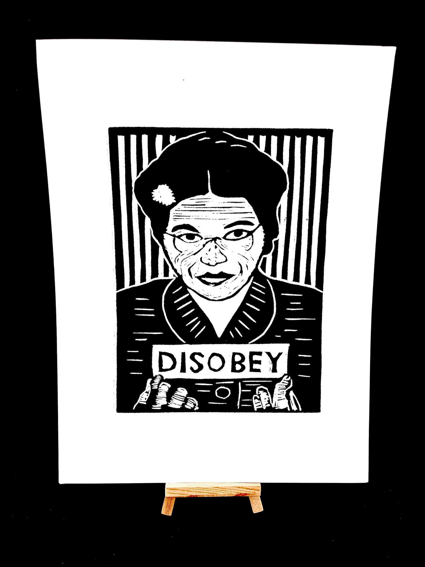 Rosa Parks DISOBEY - Screen Print - Arts & Crafts