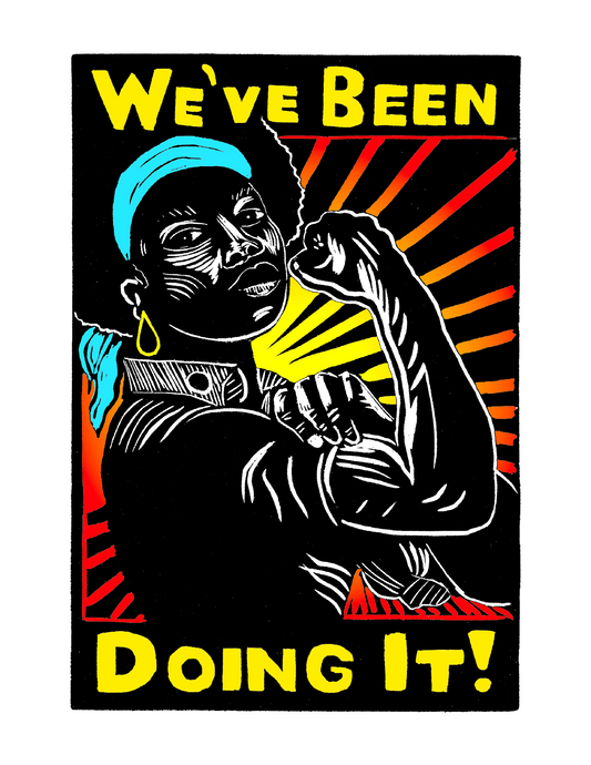 Rozie the Riveter Redux (8.5 x 11’’) color print - Arts & Crafts