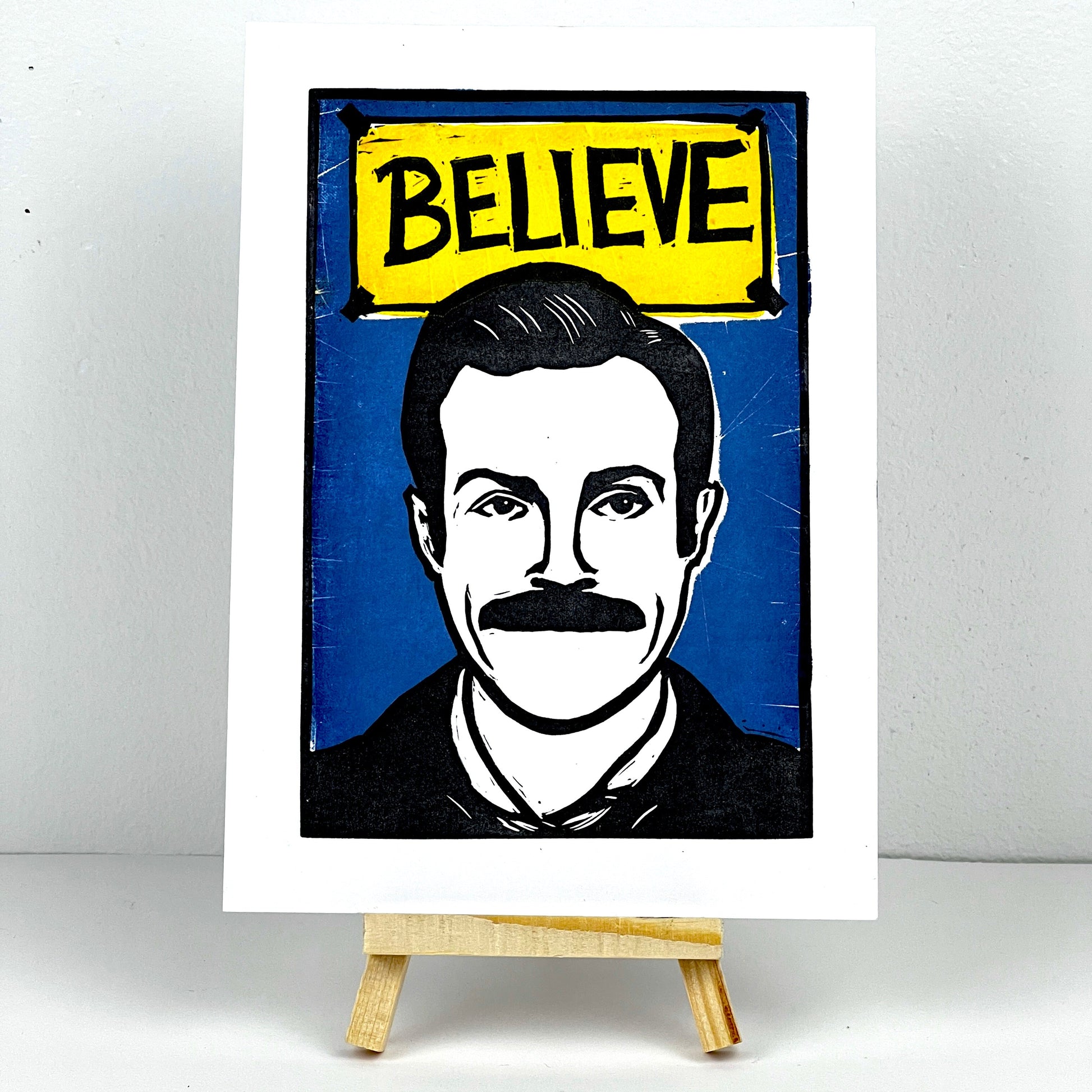 Ted Lasso - BELIEVE (yellow & blue) - Arts & Entertainment