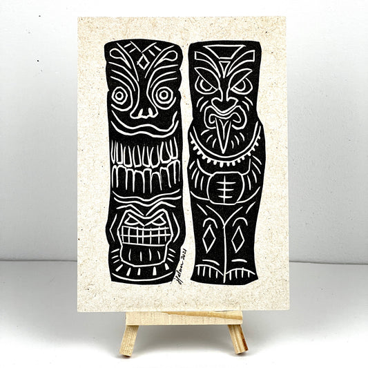 TIKI TUMBLERS - Pair 1 - Arts & Crafts