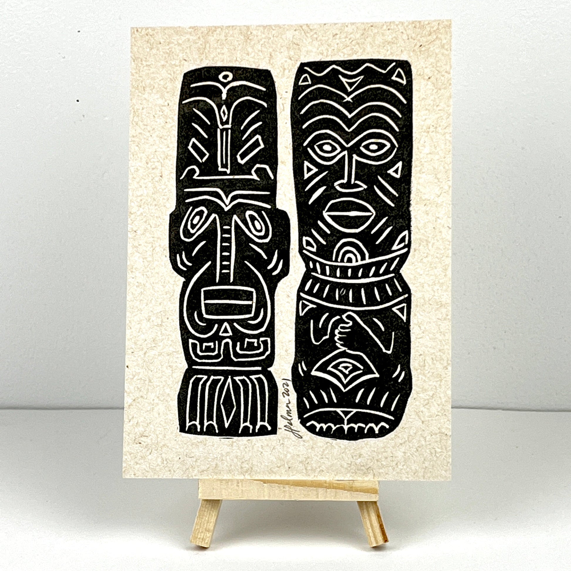 TIKI TUMBLERS Pair 3 - Arts & Crafts