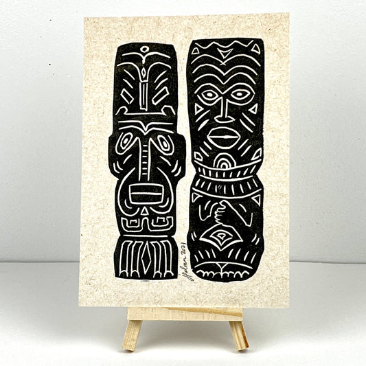 TIKI TUMBLERS Pair 3 - Arts & Crafts