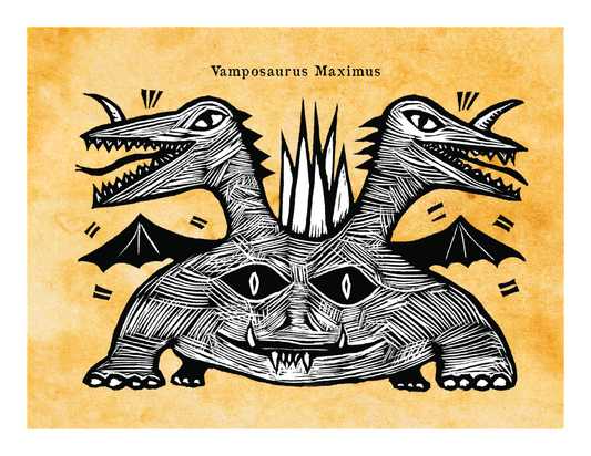 Vamposaurus Maximus - Mythical Monster (8.5 x 11’’) color print - Prints