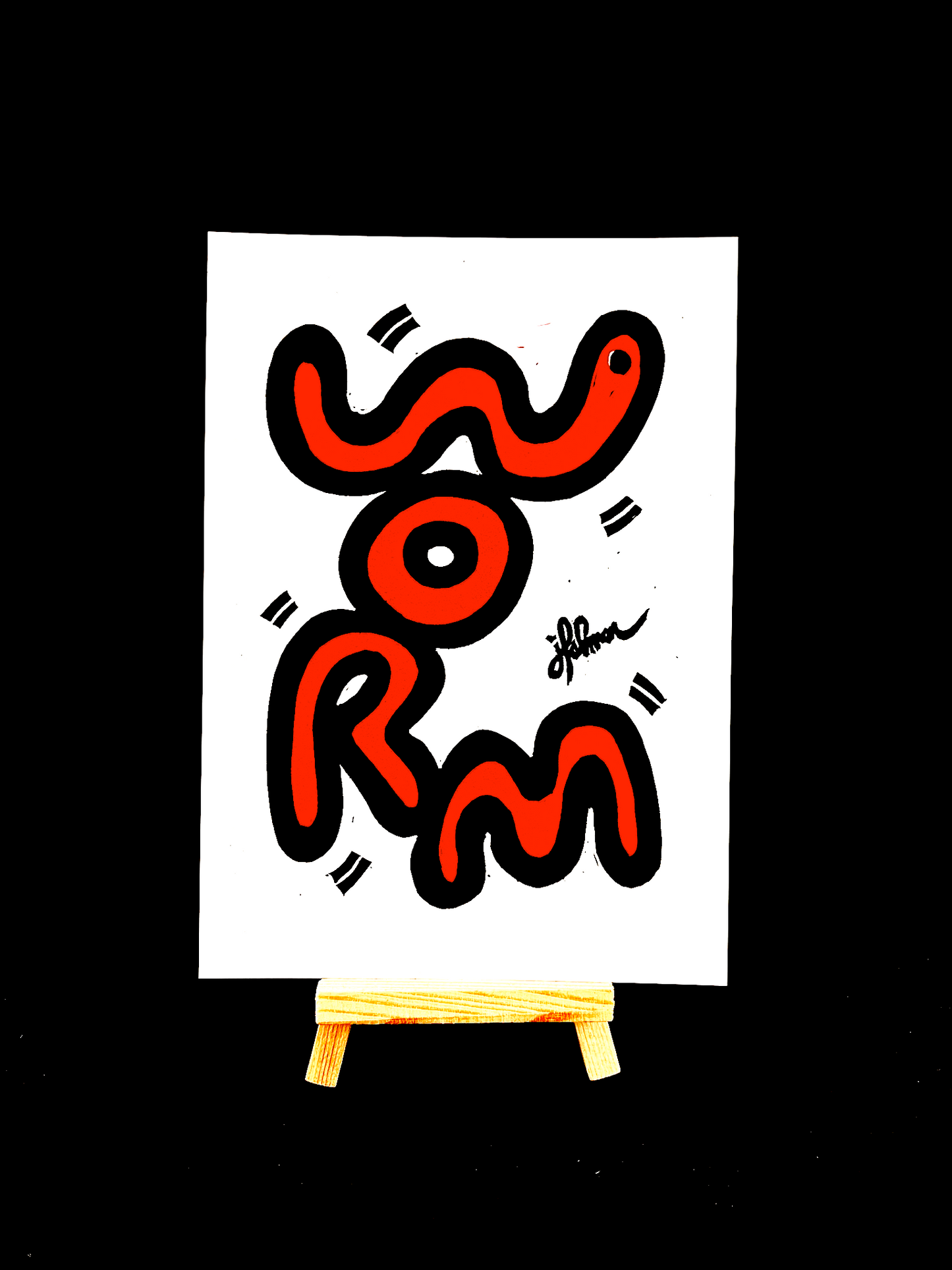 ’ WORM ’ - Keith Haring inspired - Arts & Crafts