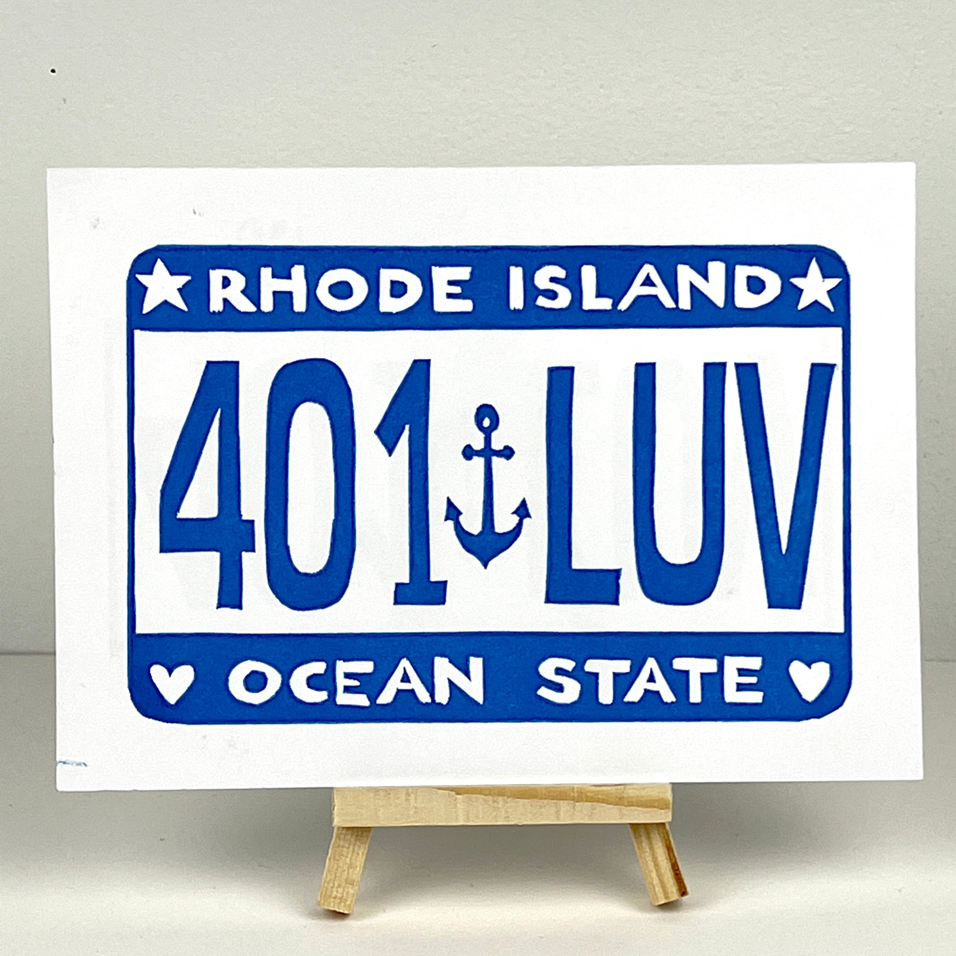 401 LUV - Rhode Island vanity plate - Arts & Crafts