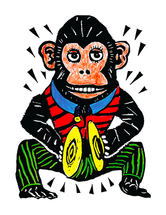 Cymbal Chimp (8.5 x 11") color print