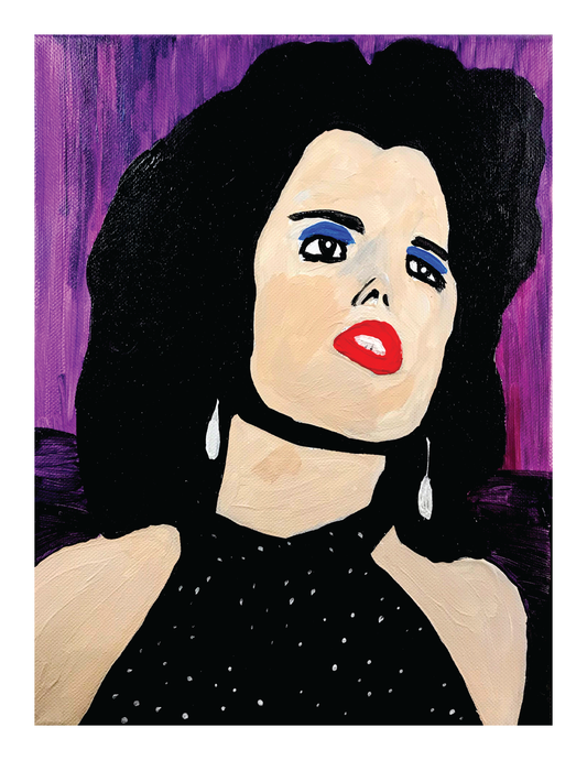 Isabella Rossellini as Dorothy Vallens in Blue Velvet (8.5 x 11") color print from a painting