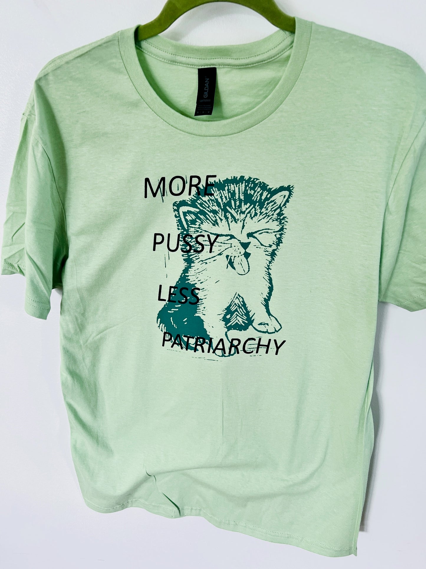MORE PUSSY LESS PATRIARCHY - tshirt tee cat cats resist protest