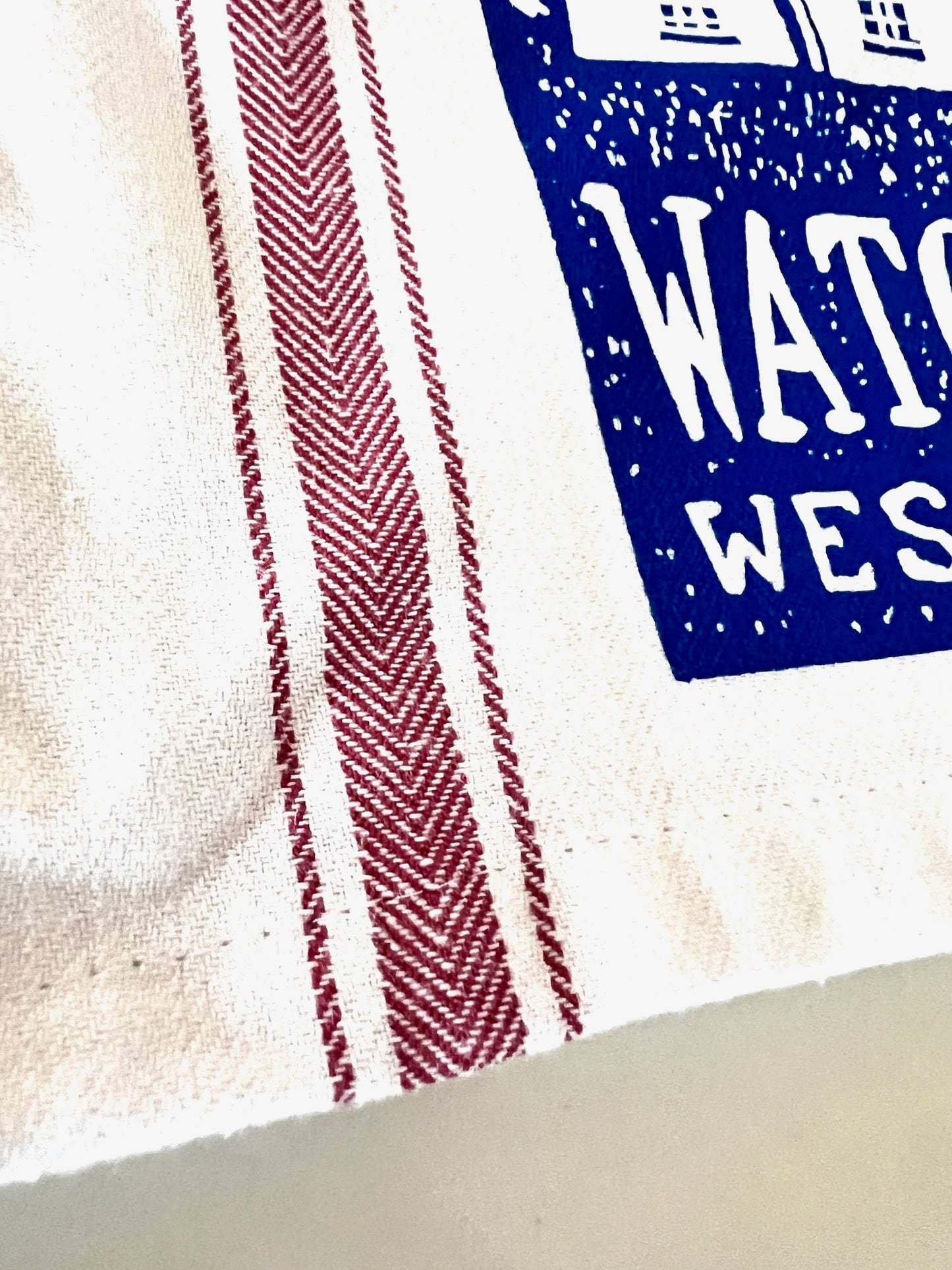 WATCH HILL (lighthouse) Westerly, Rhode Island - tea towel, all cotton