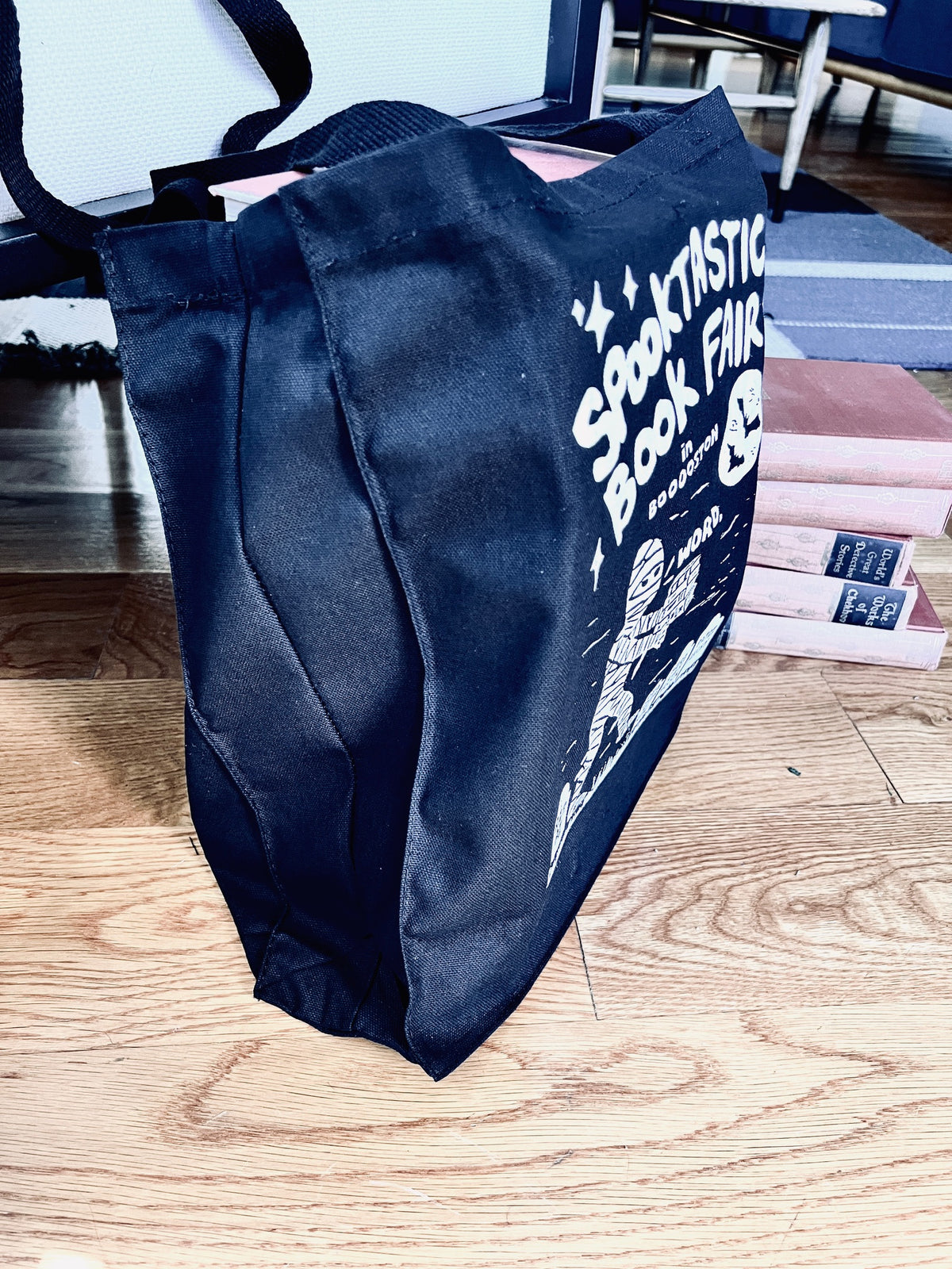SPOOKTASTIC BOOK FAIR No. 4 Mummy says "WORD." TOTE! Gusseted, heavy canvas!