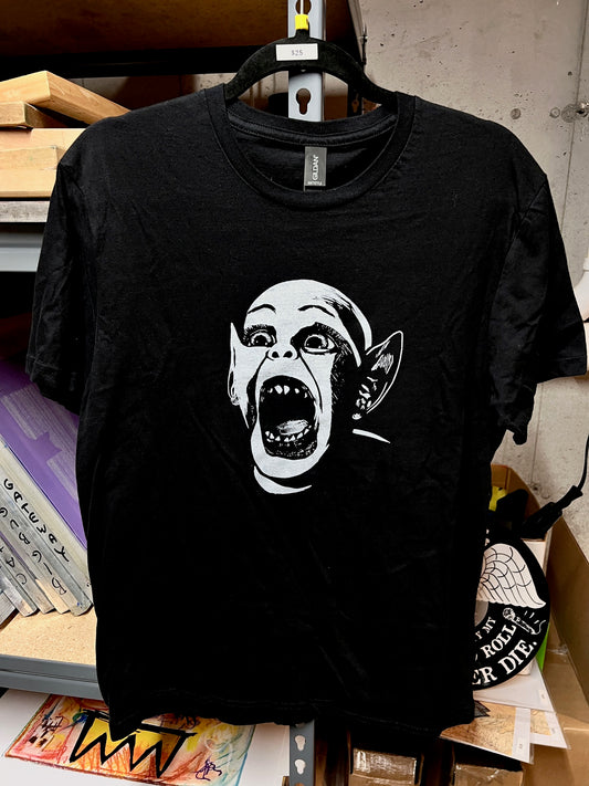 BAT BOY T-shirt - adult unisex sizes, all cotton, black SoftStyle fabric