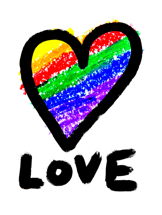 LOVE Rainbow Heart (8.5 x 11") color print