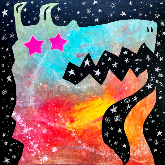 Starstruck - 24x24" original painting on wood panel 2025
