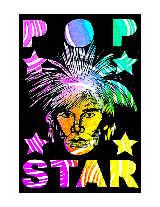 POP STAR / Andy Warhol (8.5 x 11") color print