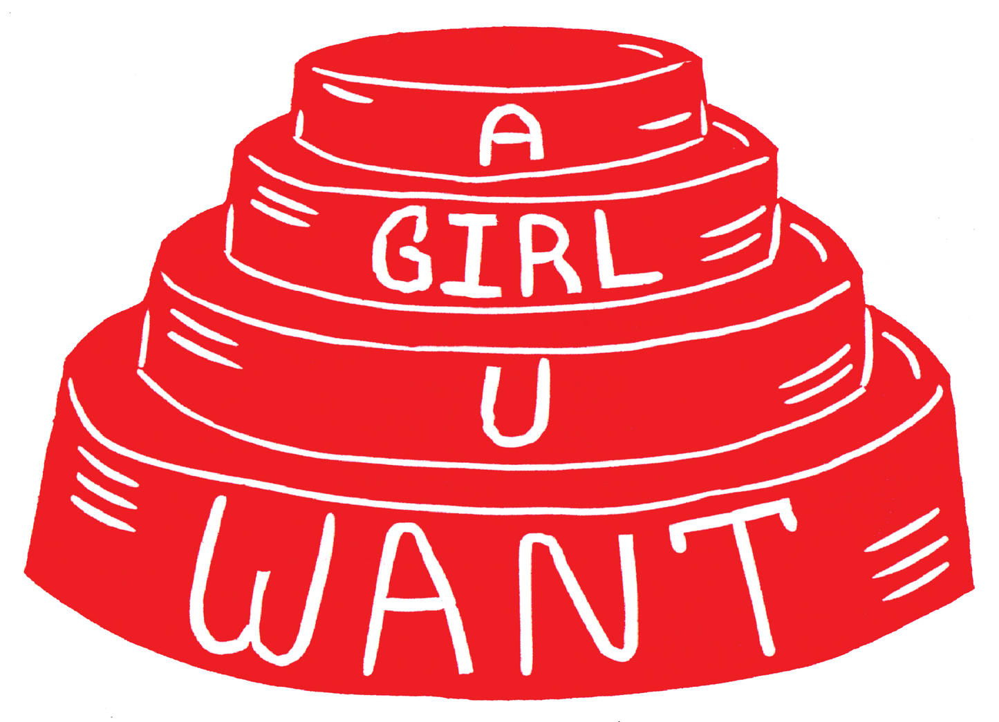 A Girl U Want Devo Dome Hat - Greeting Card w/ envelope blank inside 5x7’’ - Greeting Card