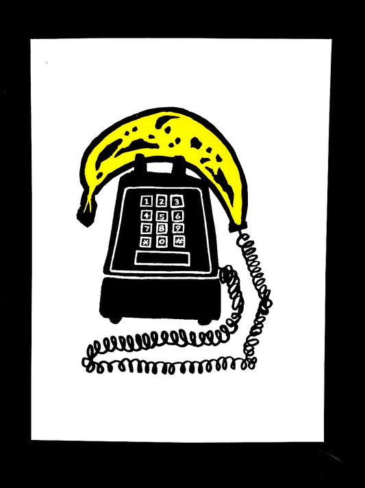 Banana Phone Push Button - Screen Print - Arts & Crafts