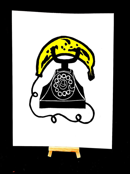 Banana Phone Vintage - Screen Print - Arts & Crafts