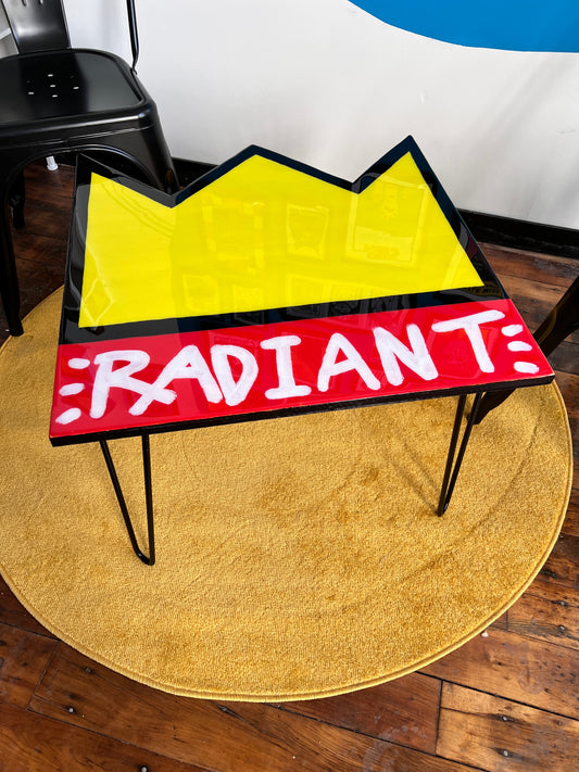 Basquiat Radiant Crown: Coffee Table: 24x24’’ with 16’’ legs - Furniture