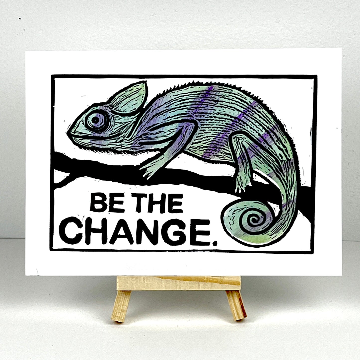 BE THE CHANGE - Chameleon (various) - Aqua / Blue Stripes - Arts & Crafts