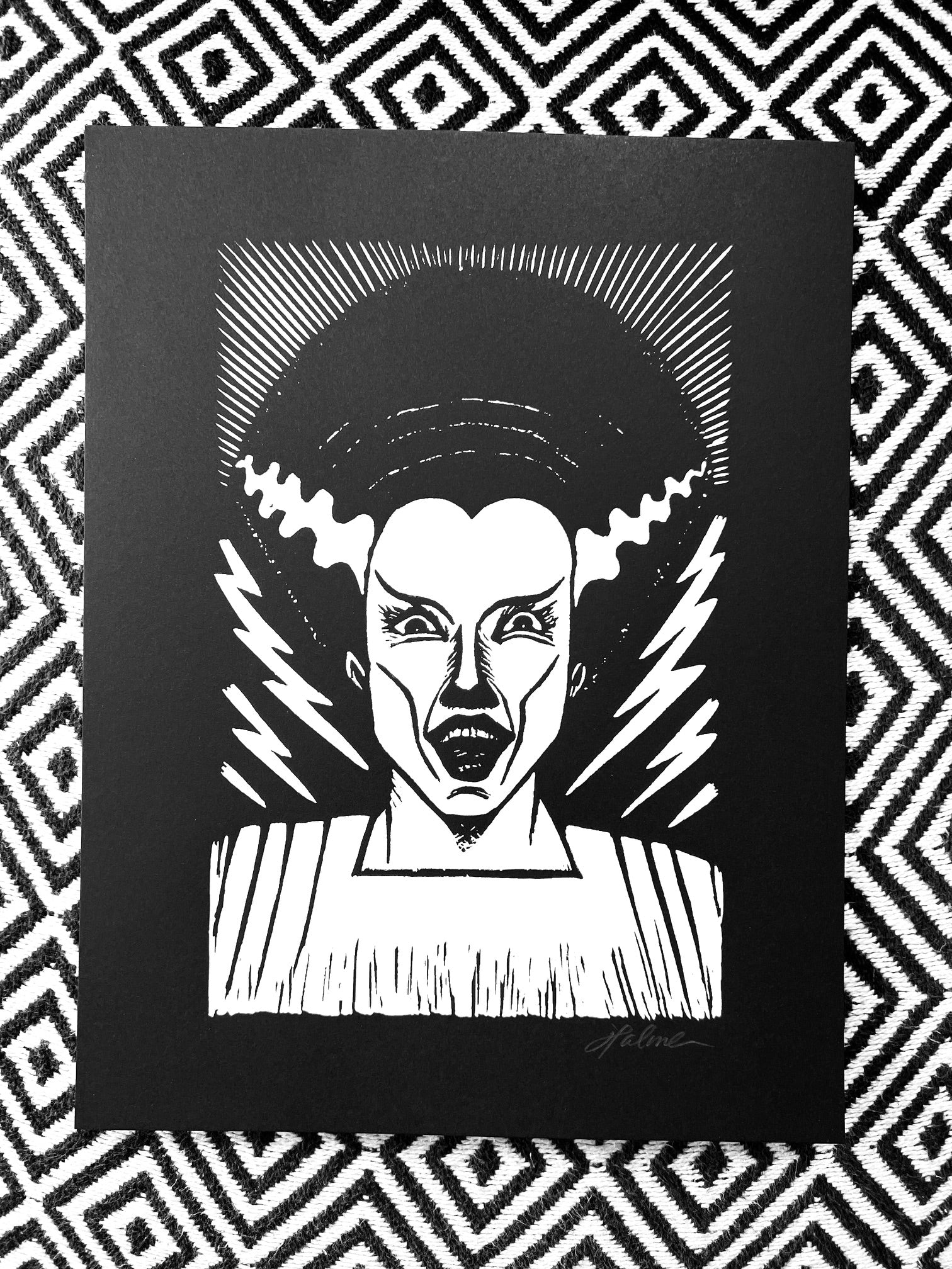 Bride of Frankenstein - screen print - Prints