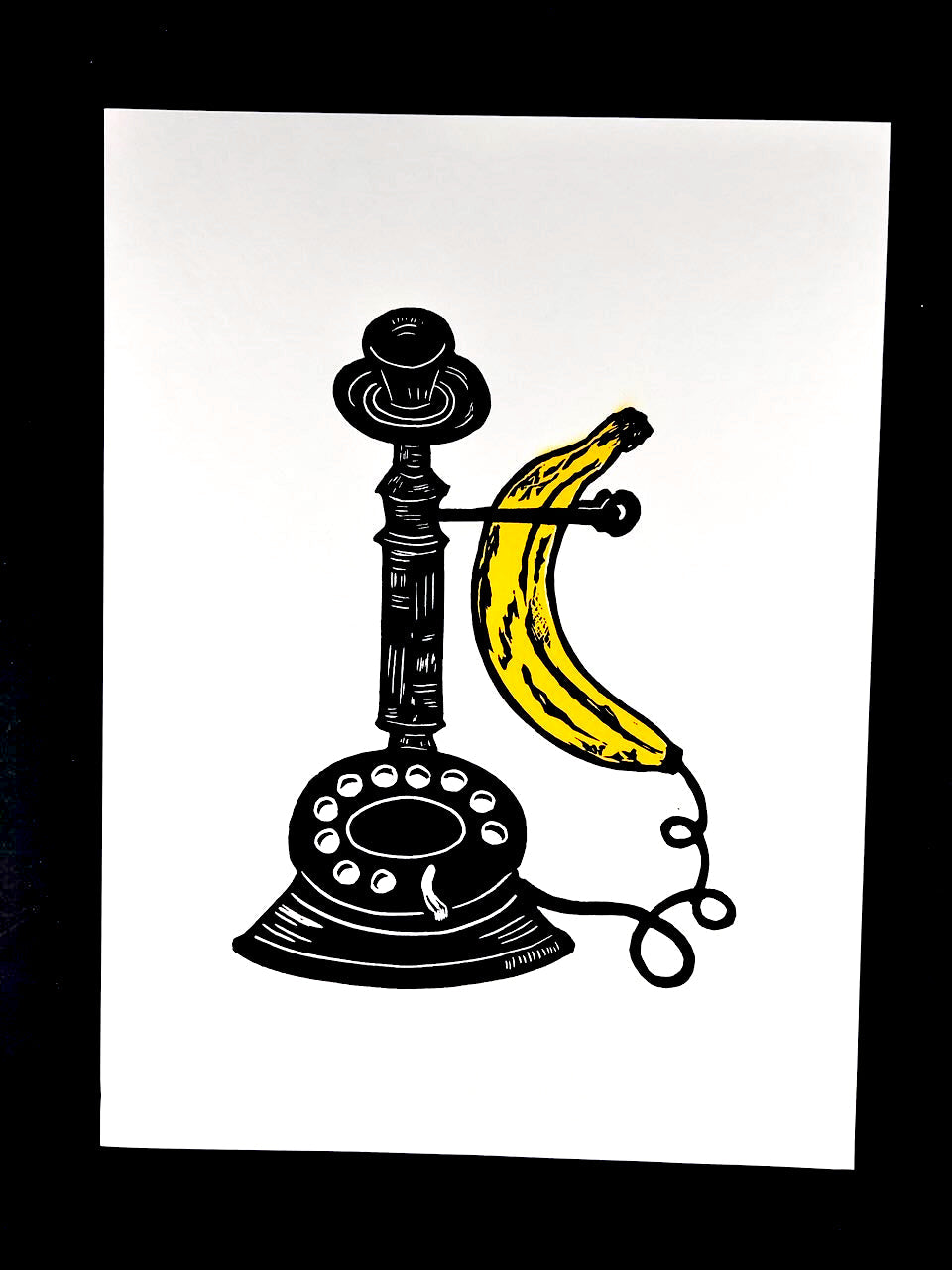 Candlestick Banana Phone - Screen Print - Arts & Crafts