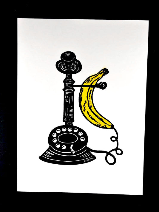 Candlestick Banana Phone - Screen Print - Arts & Crafts