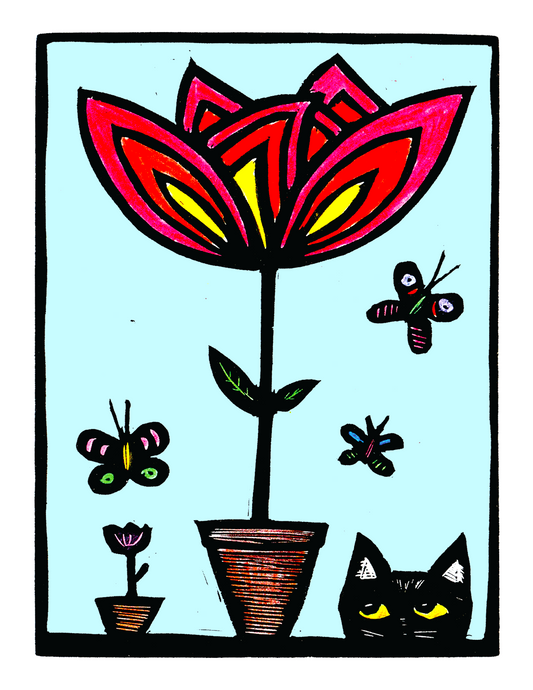 Cat Plant No. 01 (8.5 x 11’’) color print - Arts & Crafts