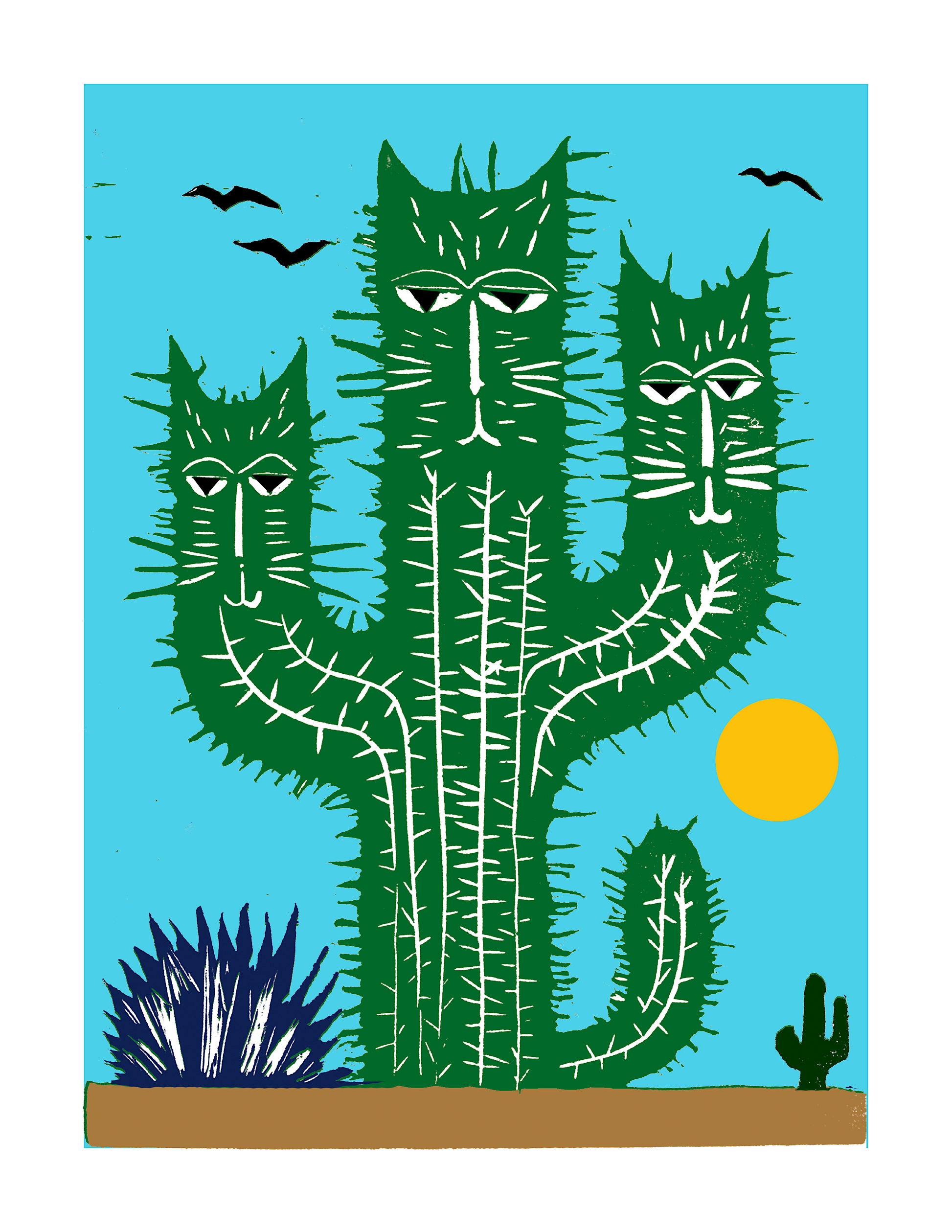 Catcus (8.5 x 11’’) color print - Arts & Crafts
