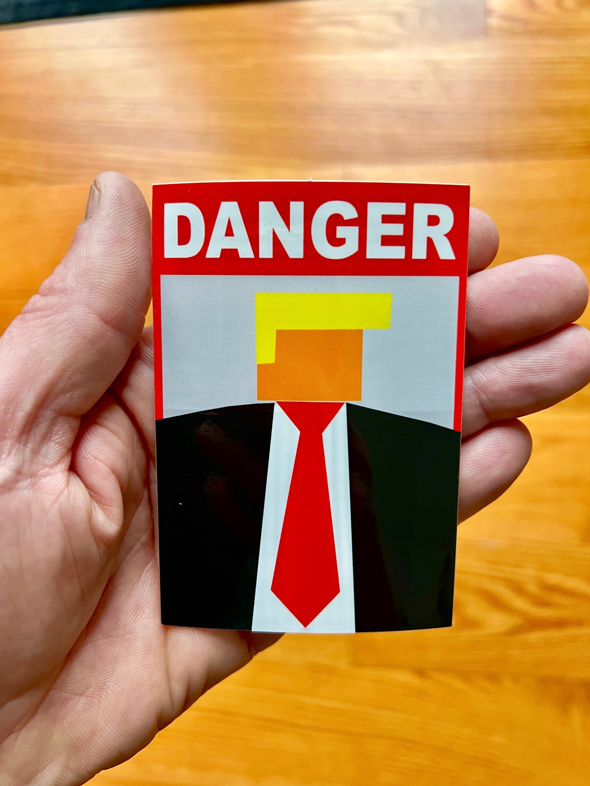 DANGER / ANGER - The 1st FOTUS (Felon of The United States) glossy sticker 4’’ x 2.75 - Arts & Crafts