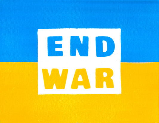 END WAR (8.5 x 11") print from a painting