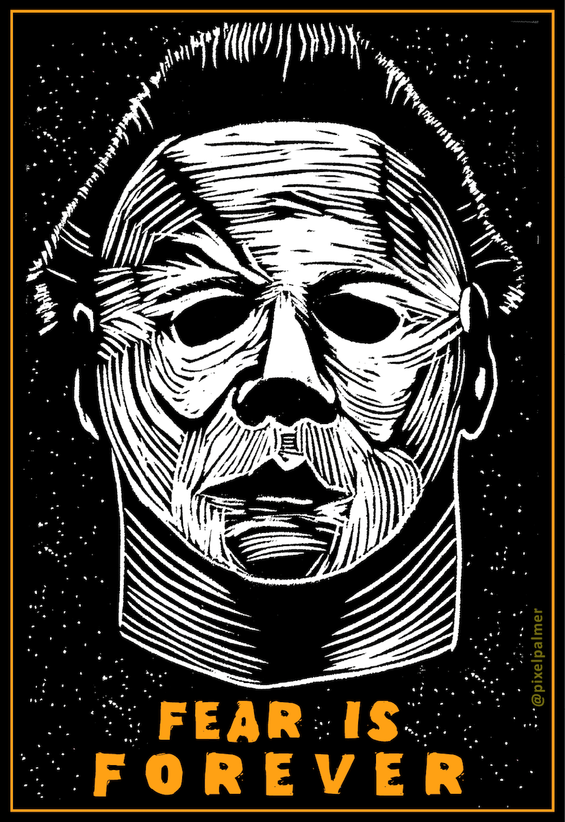 FEAR IS FOREVER - Michael Myers Halloween sticker vinyl gloss October