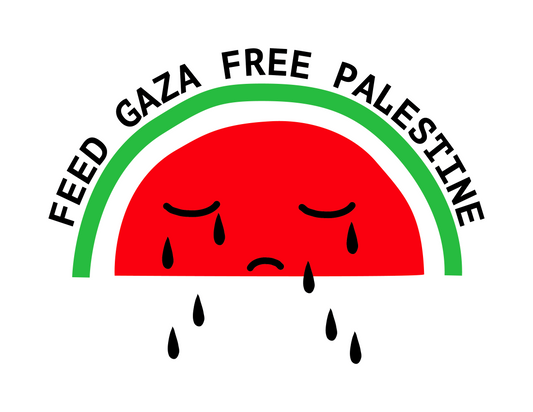 Feed Gaza Free Palestine (Sad Watermelon) - 8.5 x 11’’ color print - Prints
